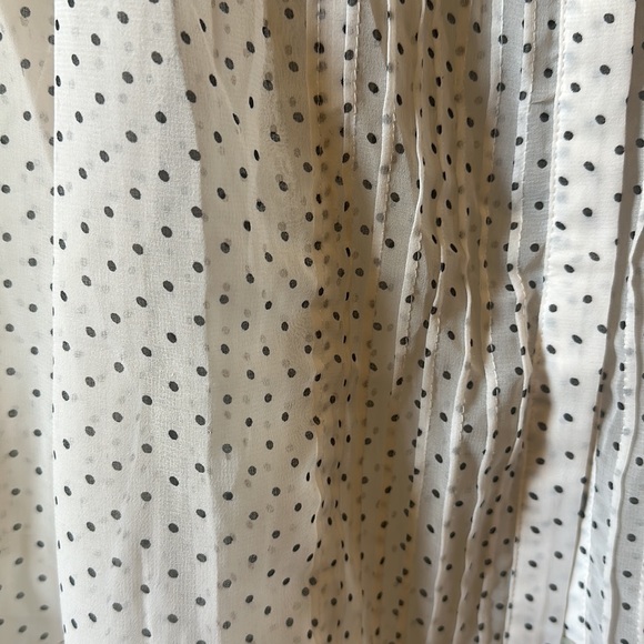 Charming Charlie button up polka dot sheer blouse - Picture 2 of 4